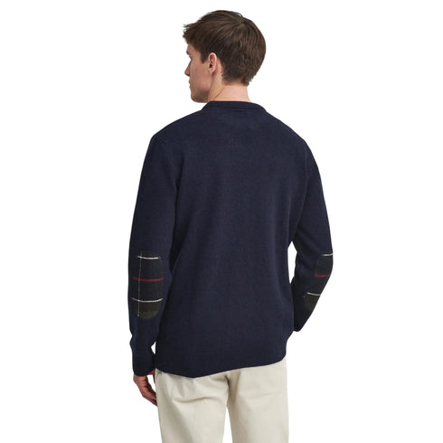 Barbour Maglia Maglia Uomo Holden con toppe S A25 - BARBOURMKN1576 - NY91 - S - Francavilla Moda